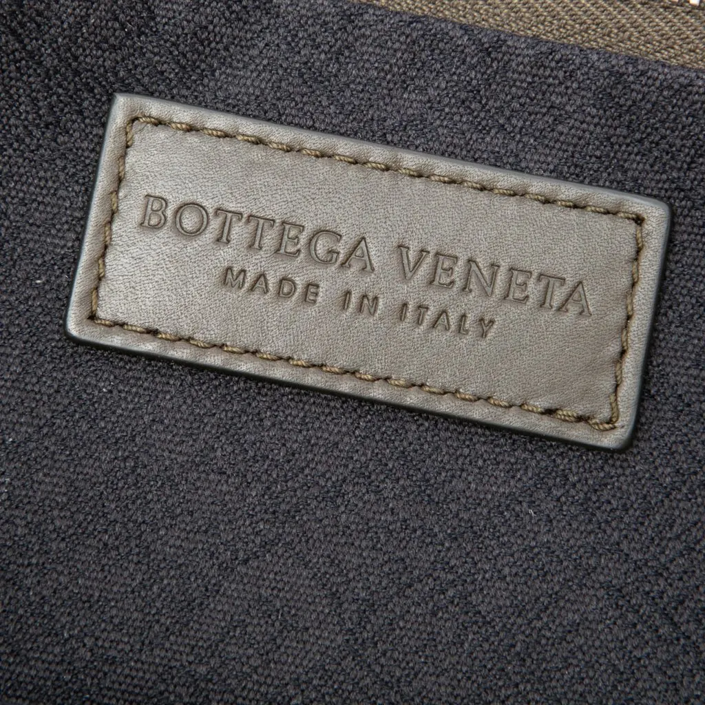 Bottega Veneta Perforated Leather Clutch Brown Leather Very good - Box View