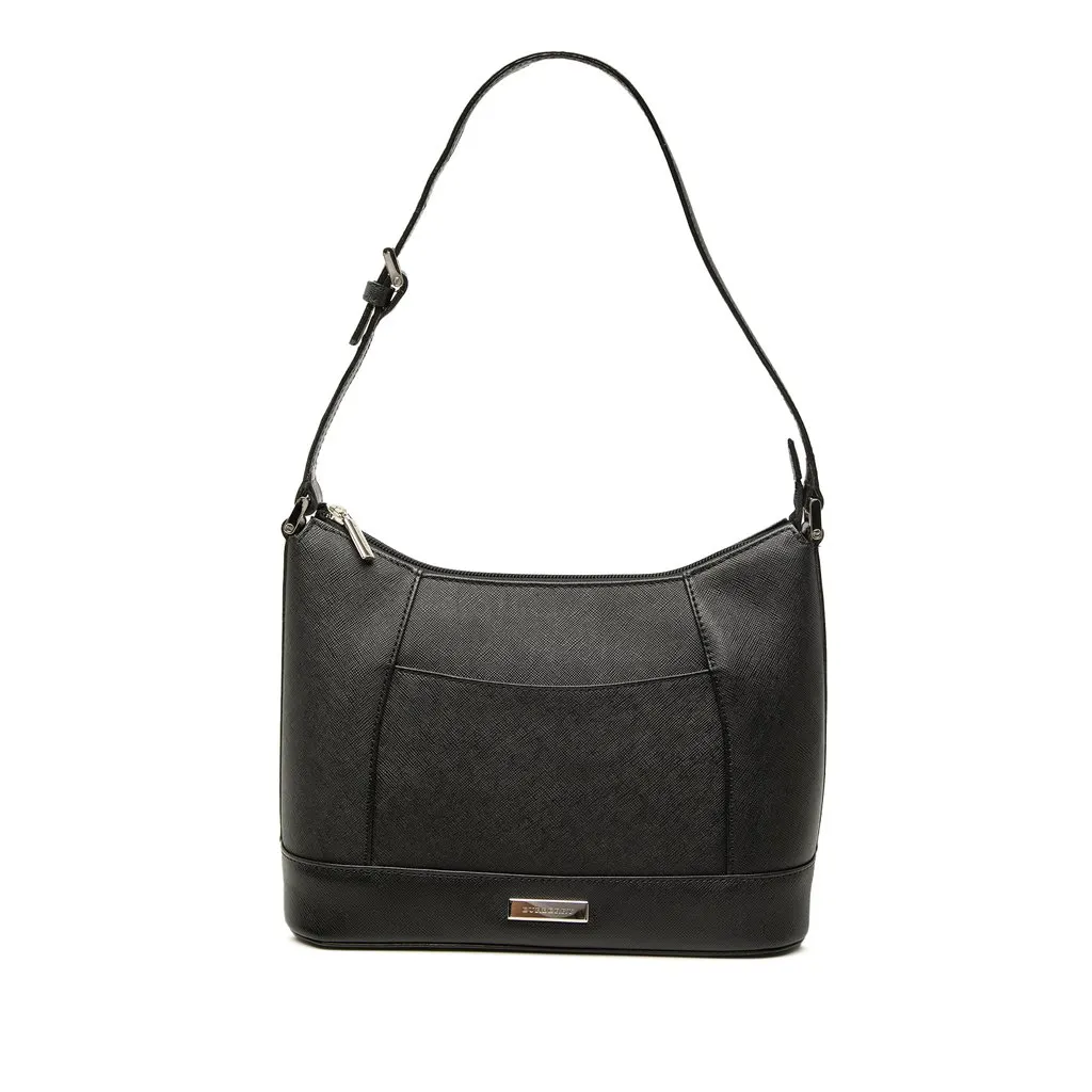 Burberry Leather Shoulder Bag Black Leather Very good - Front View