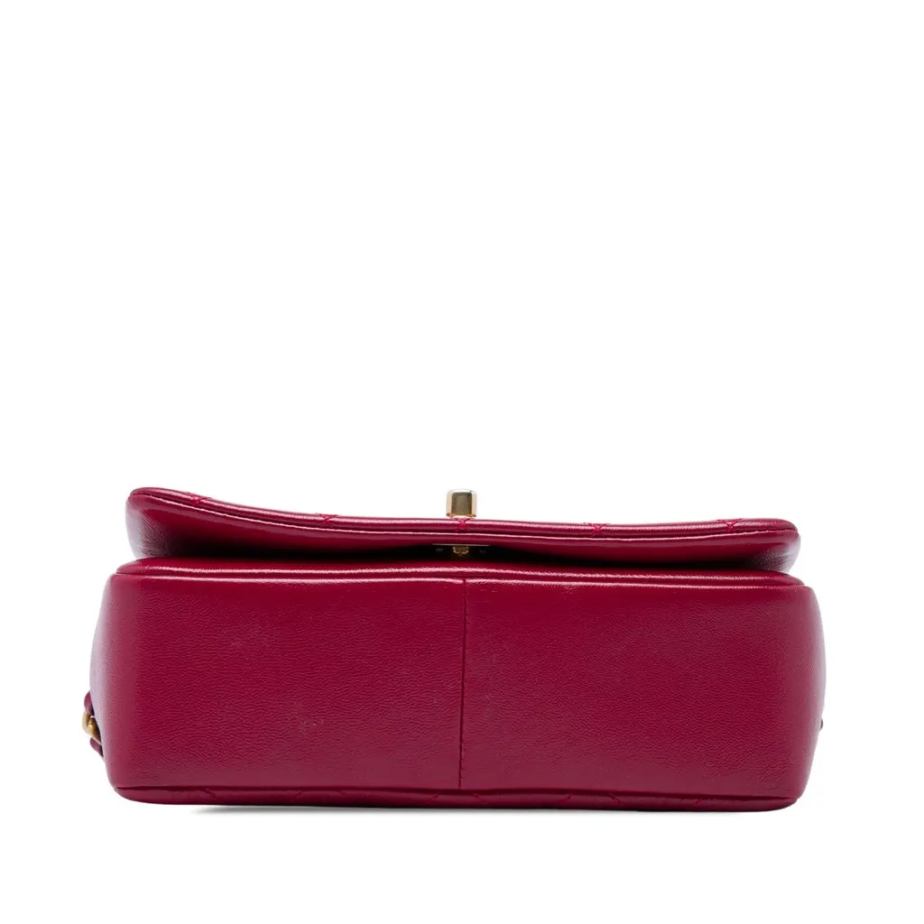 Chanel Small Quilted Shiny Lambskin Fashion Therapy Flap Pink Leather Very good - Inside View
