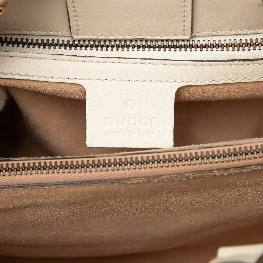 Gucci Small GG Marmont Matelasse Calfskin Satchel White Leather Good - Box View