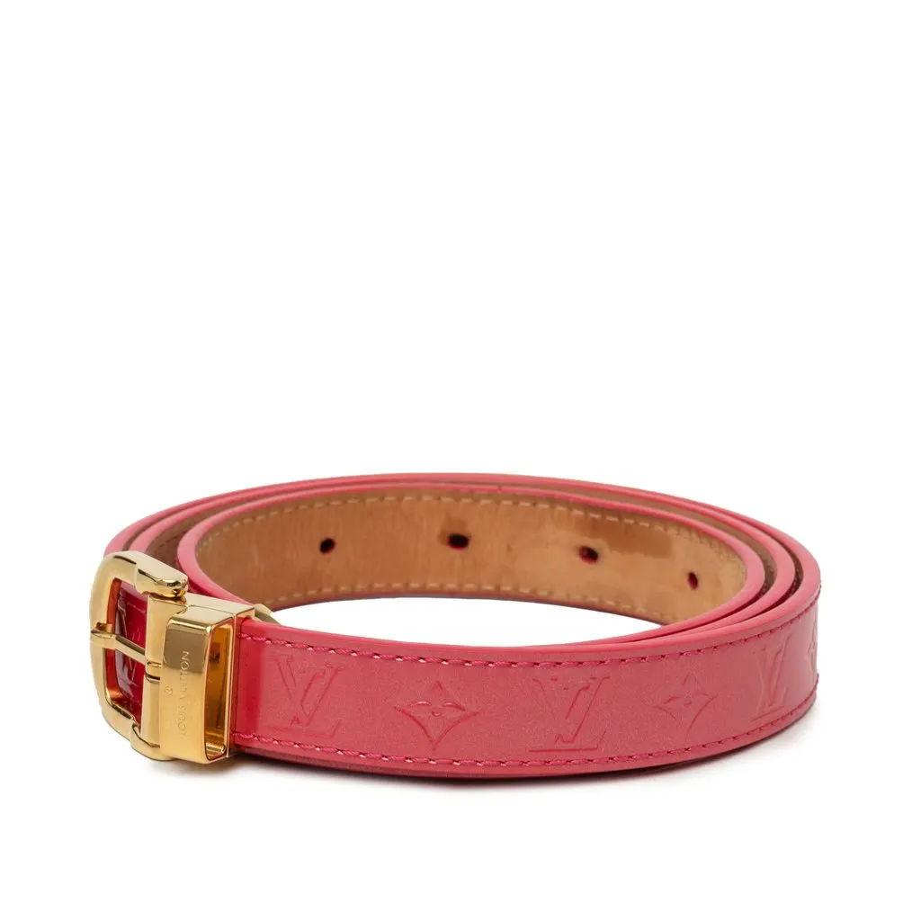 Louis Vuitton Monogram Vernis Ceinture Belt Pink Leather Very good - Back View