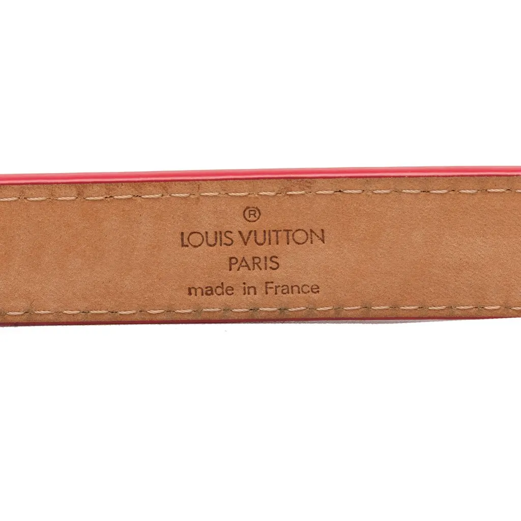 Louis Vuitton Monogram Vernis Ceinture Belt Pink Leather Very good - Model View