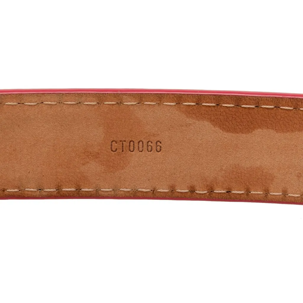Louis Vuitton Monogram Vernis Ceinture Belt Pink Leather Very good - Box View