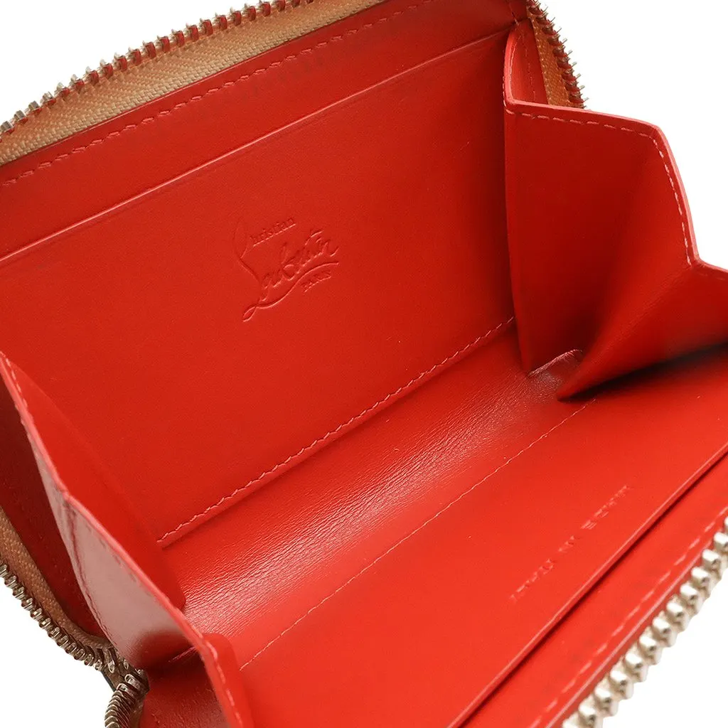 Christian Louboutin Studded Leather Panettone Coin Pouch Brown Leather Very good - Inside View