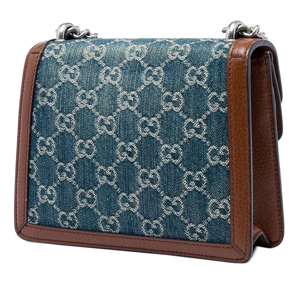 Gucci Small GG Denim Dionysus Crossbody Blue Denim Good - Back View
