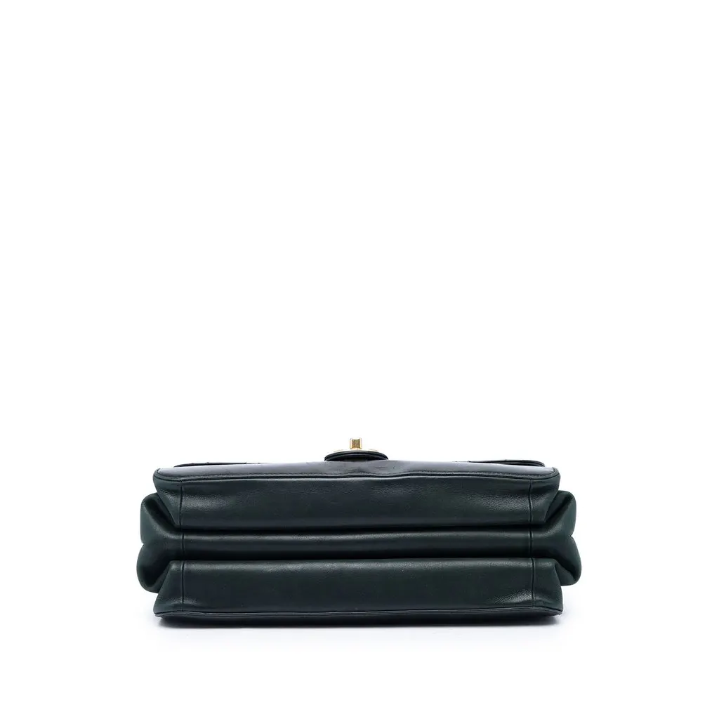 Chanel Paris Cosmopolite Medium Quilted Calfskin Straight Lined Flap Black Leather Very good - Inside View