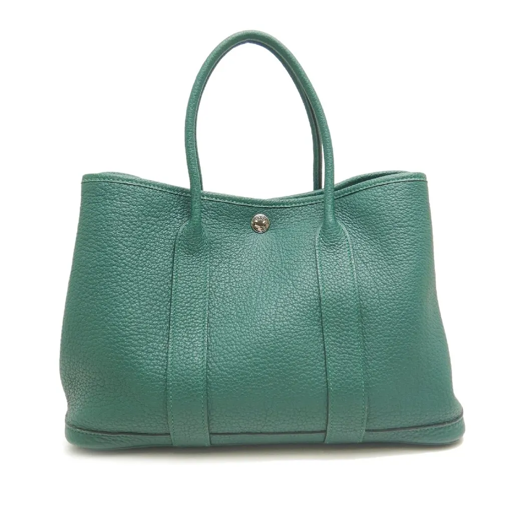 Hermès Negonda Garden Party 30 Green Leather Very good - Front View