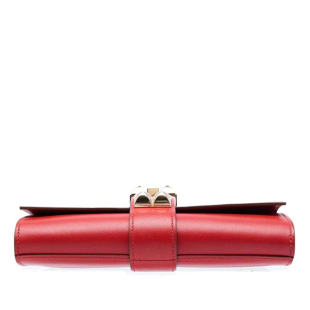 Hermès Tadelakt Medor Clutch 23 Red Leather Very good - Inside View