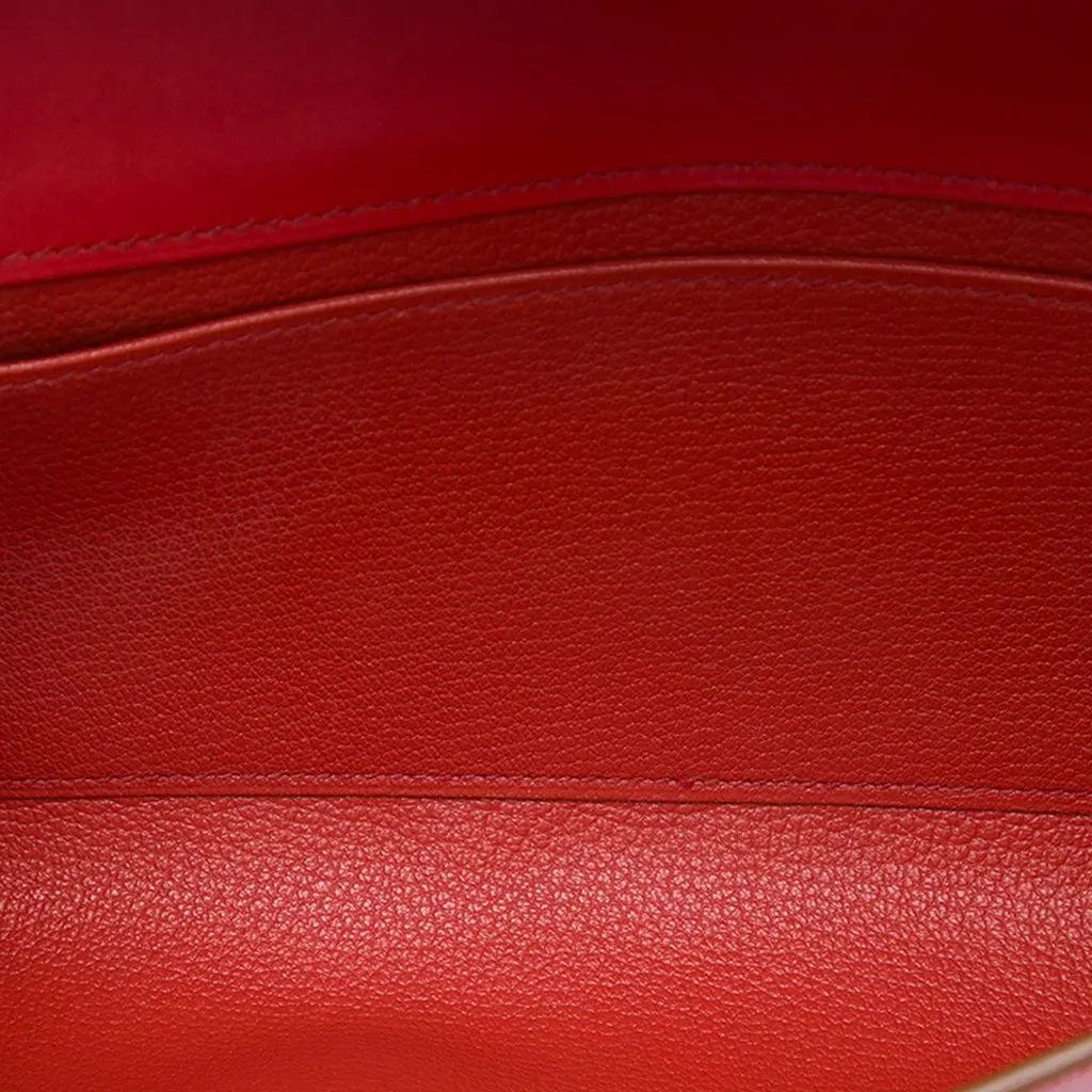 Hermès Tadelakt Medor Clutch 23 Red Leather Very good - Model View