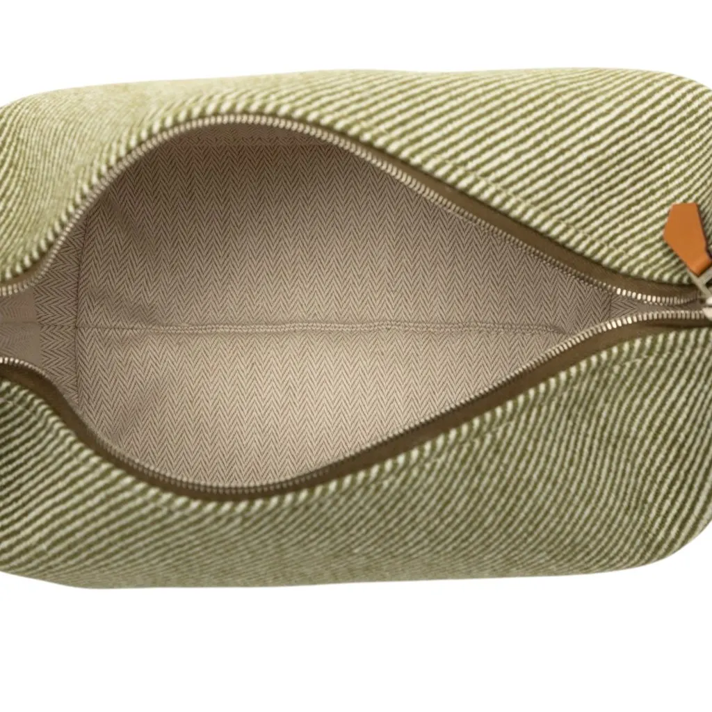 Hermès Small Wool Bride A Brac H Natte Case Green Wool Very good - Model View