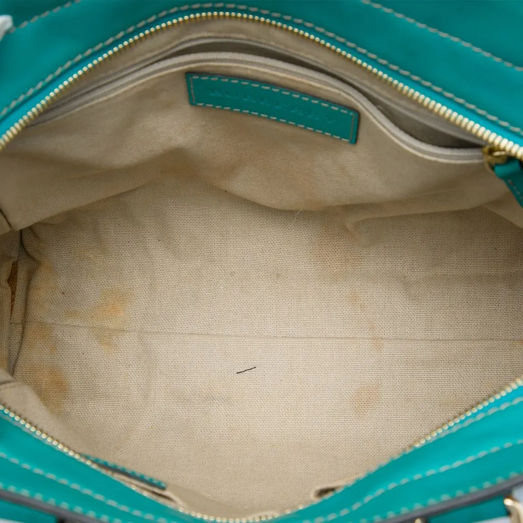 Burberry Small Haymarket Check Coated Canvas Honeywood Tote Beige Canvas Good - Model View