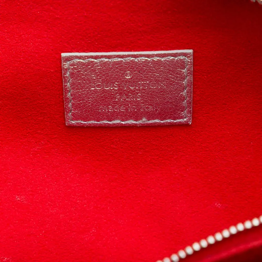 Louis Vuitton Monogram Embossed Puffy Lambskin Coussin PM Silver Leather Very good - Box View