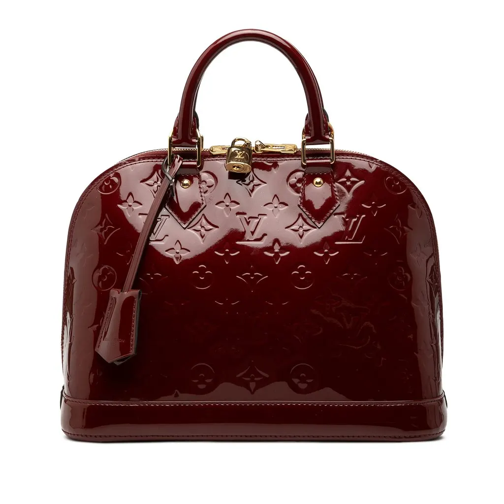 Louis Vuitton Monogram Vernis Alma PM Red Leather Very good - Front View