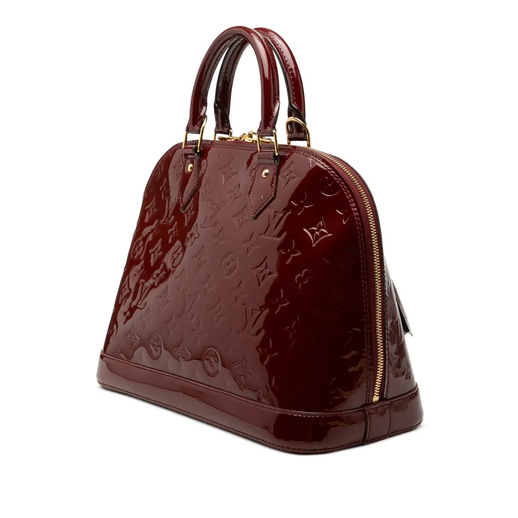 Louis Vuitton Monogram Vernis Alma PM Red Leather Very good - Back View