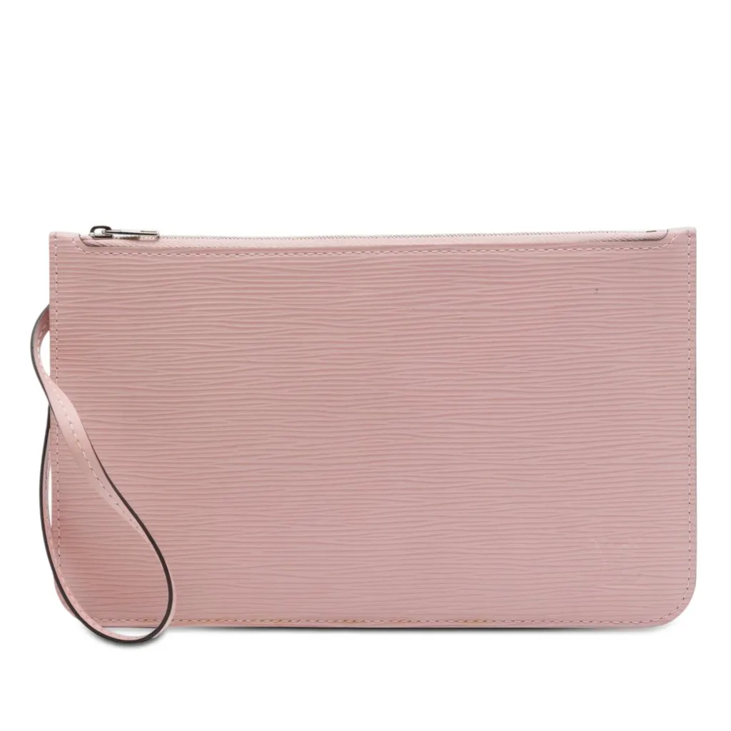 Louis Vuitton Epi Neverfull Pouch Pink Leather Very good - Front View