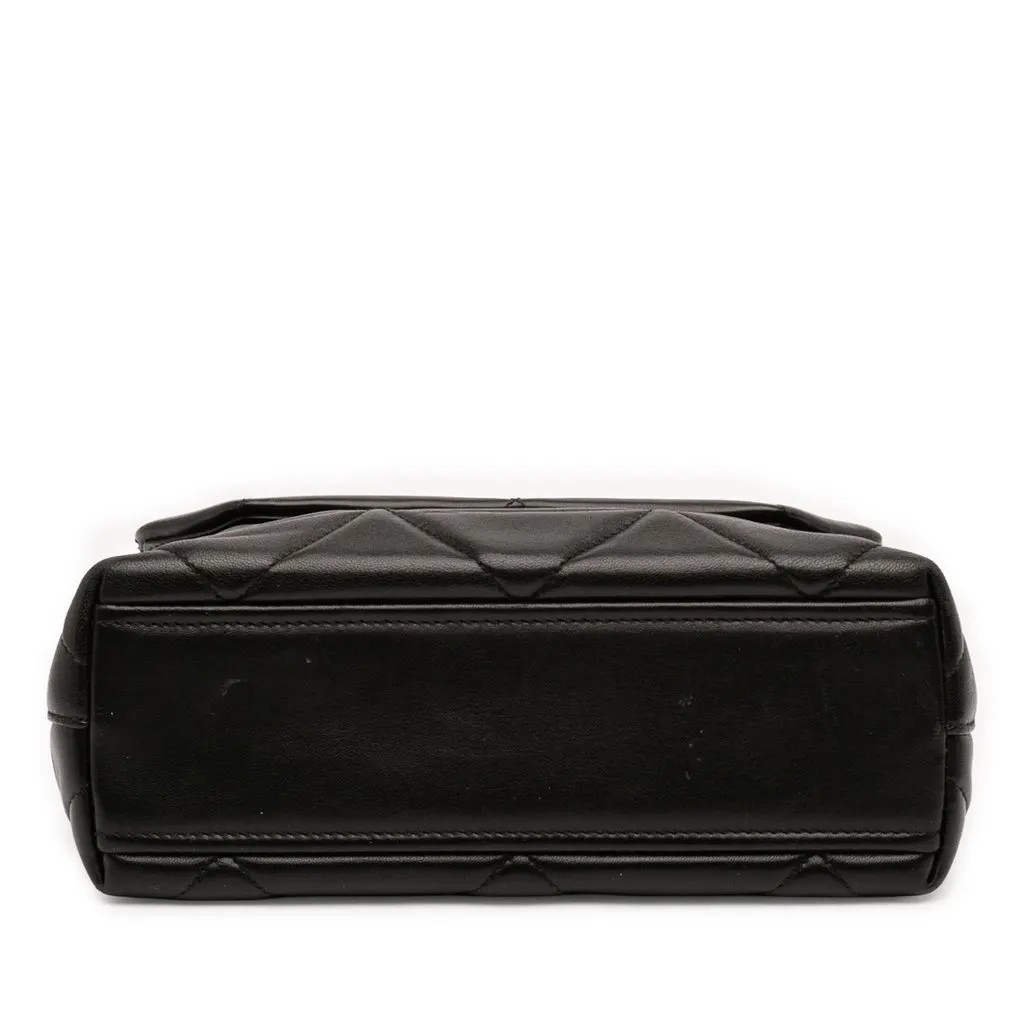 Prada Small Nappa Triangle Stitched Spectrum Flap Black Leather Very good - Inside View