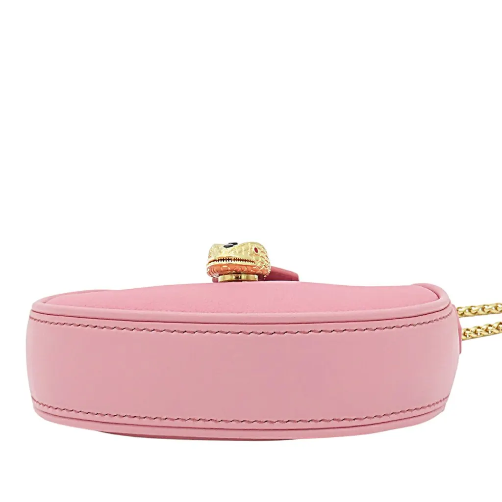Bvlgari Micro Leather Serpenti Ellipse Crossbody Pink Leather Very good - Inside View