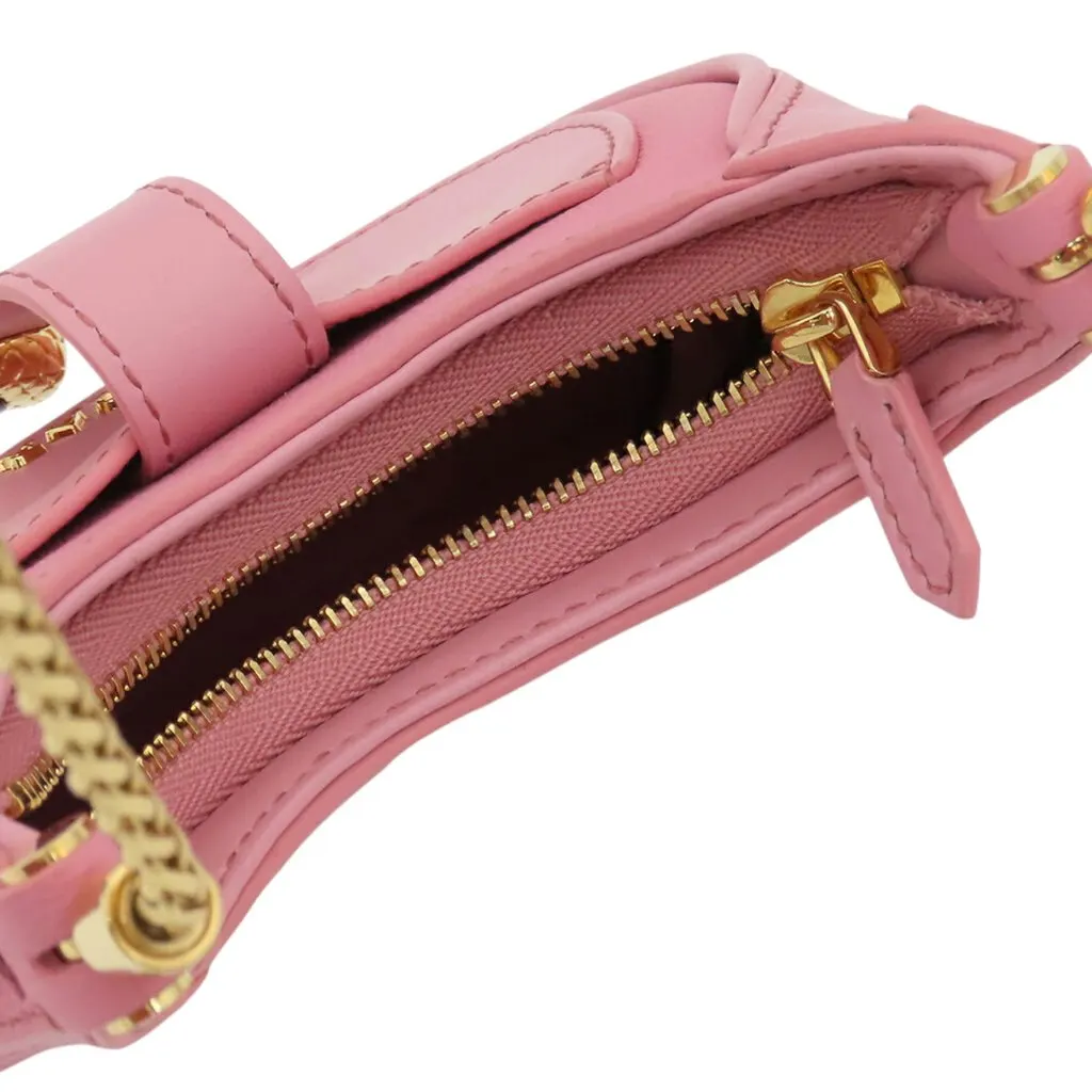 Bvlgari Micro Leather Serpenti Ellipse Crossbody Pink Leather Very good - Model View