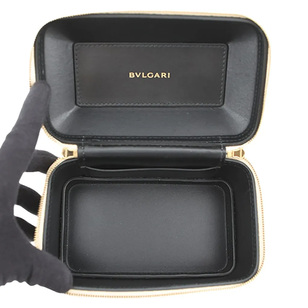 Bvlgari Embossed Leather Serpenti Forever Vanity Bag Gold Leather Very good - Box View