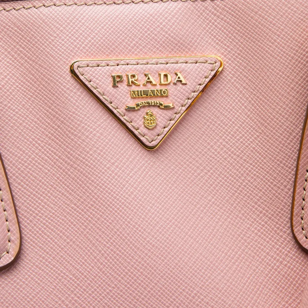 Prada Large Bicolor Saffiano Lux Tote Pink Leather Good - Box View