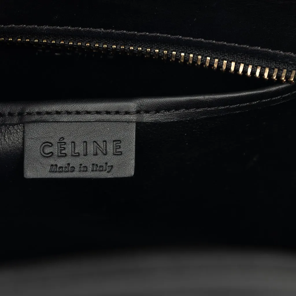 Celine Nano Tricolor Nubuck and Drummed Calfskin Luggage Tote Brown Leather Very good - Box View