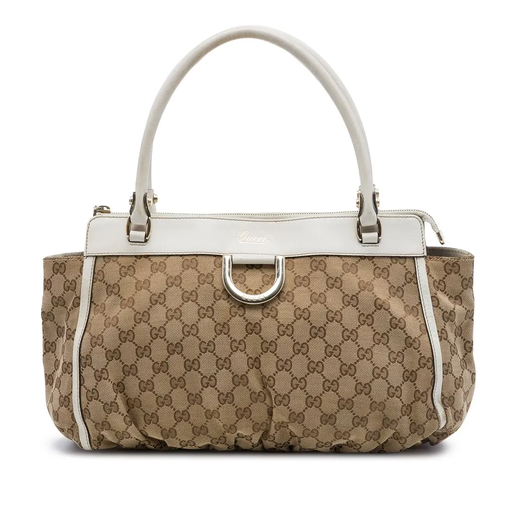 Gucci GG Canvas Abbey D Ring Tote Beige Very good - Front View