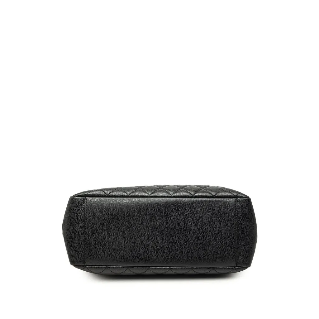 Chanel Caviar Grand Shopping Tote Black Leather Very good - Inside View