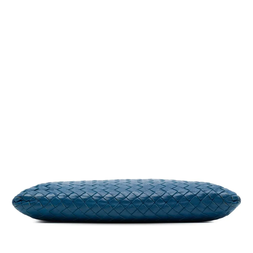 Bottega Veneta Nappa Intrecciato Clutch Blue Leather Very good - Inside View