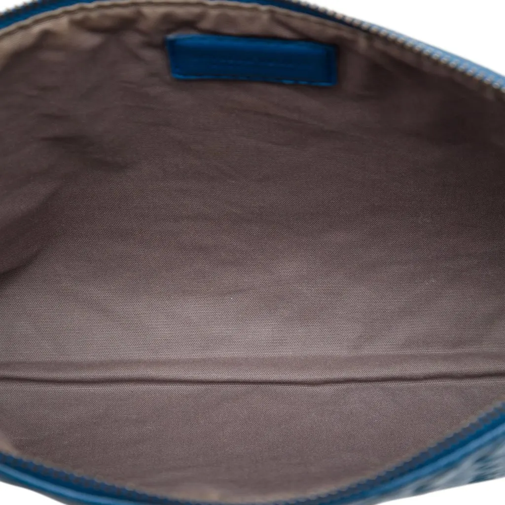 Bottega Veneta Nappa Intrecciato Clutch Blue Leather Very good - Model View