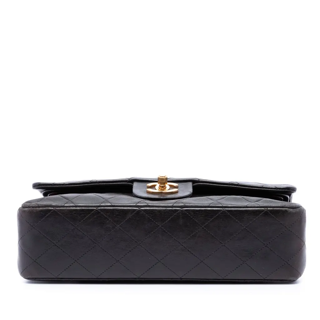 Chanel Medium Classic Lambskin Double Flap Black Leather Very good - Inside View
