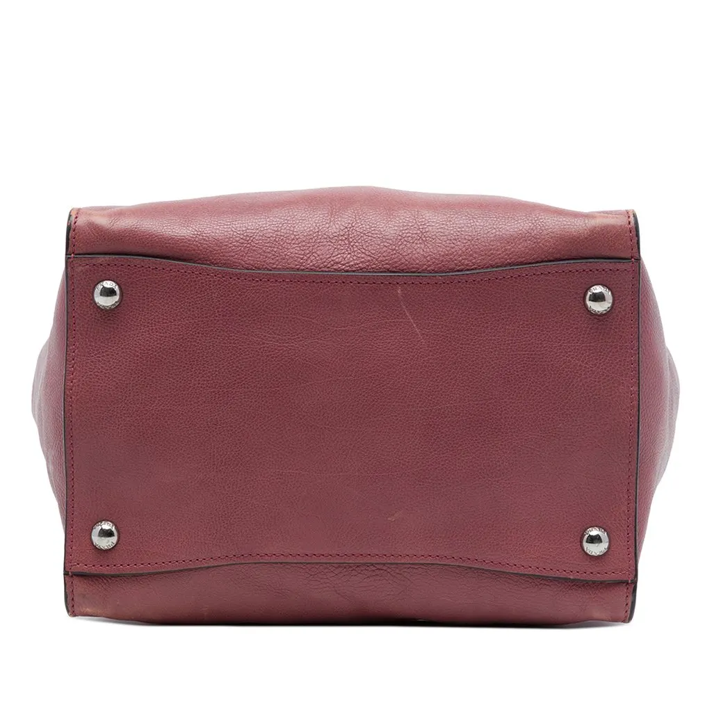 Prada Glace Calf Twin Pocket Satchel Pink Leather Very good - Inside View