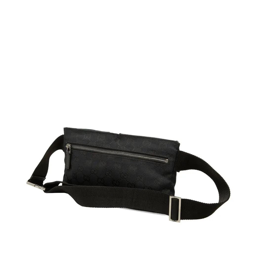 Gucci GG Canvas Double Pocket Belt Bag Blue Very good - Back View