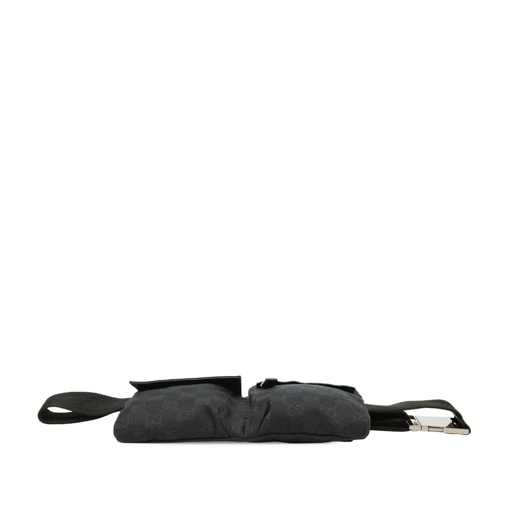 Gucci GG Canvas Double Pocket Belt Bag Blue Very good - Inside View