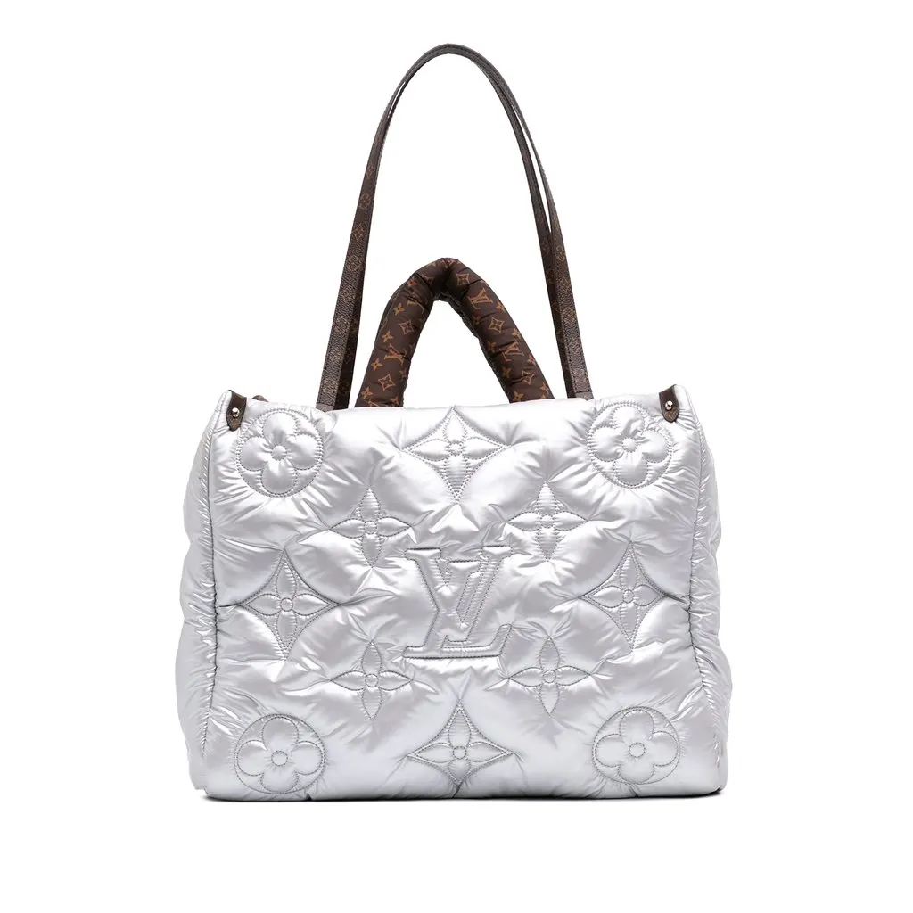 Louis Vuitton Econyl Monogram Pillow Onthego GM Silver Polyamide Very good - Front View