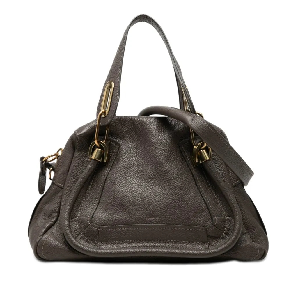 Chloé Small Pebbled Leather Paraty Satchel MultiColor Leather Very good - Front View