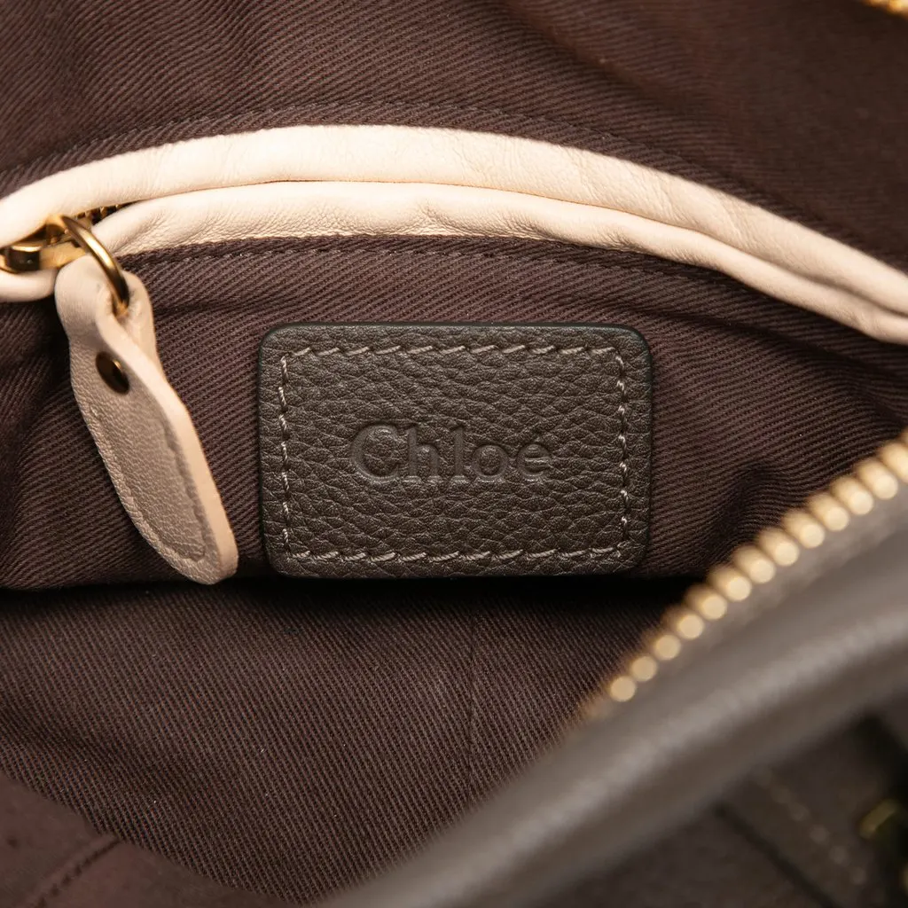 Chloé Small Pebbled Leather Paraty Satchel MultiColor Leather Very good - Box View