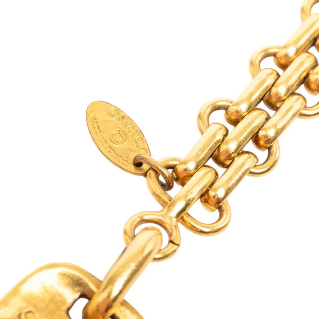 Chanel Gold Plated Logo Paris Key Ring Bag Charm Gold Metal Very good - Inside View