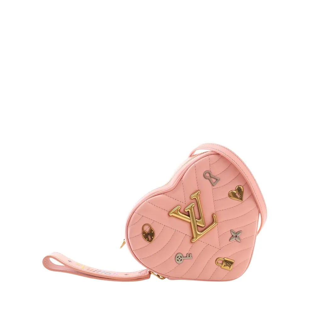 Louis Vuitton Calfskin Embellished New Wave Love Lock Crossbody Pink Leather Very good - Front View