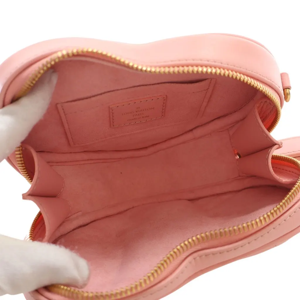 Louis Vuitton Calfskin Embellished New Wave Love Lock Crossbody Pink Leather Very good - Model View
