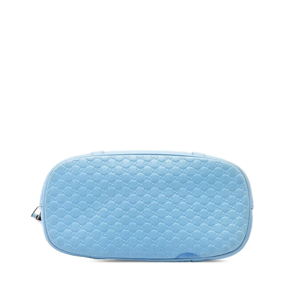 Gucci Mini Microguccissima Dome Satchel Blue Leather Very good - Inside View