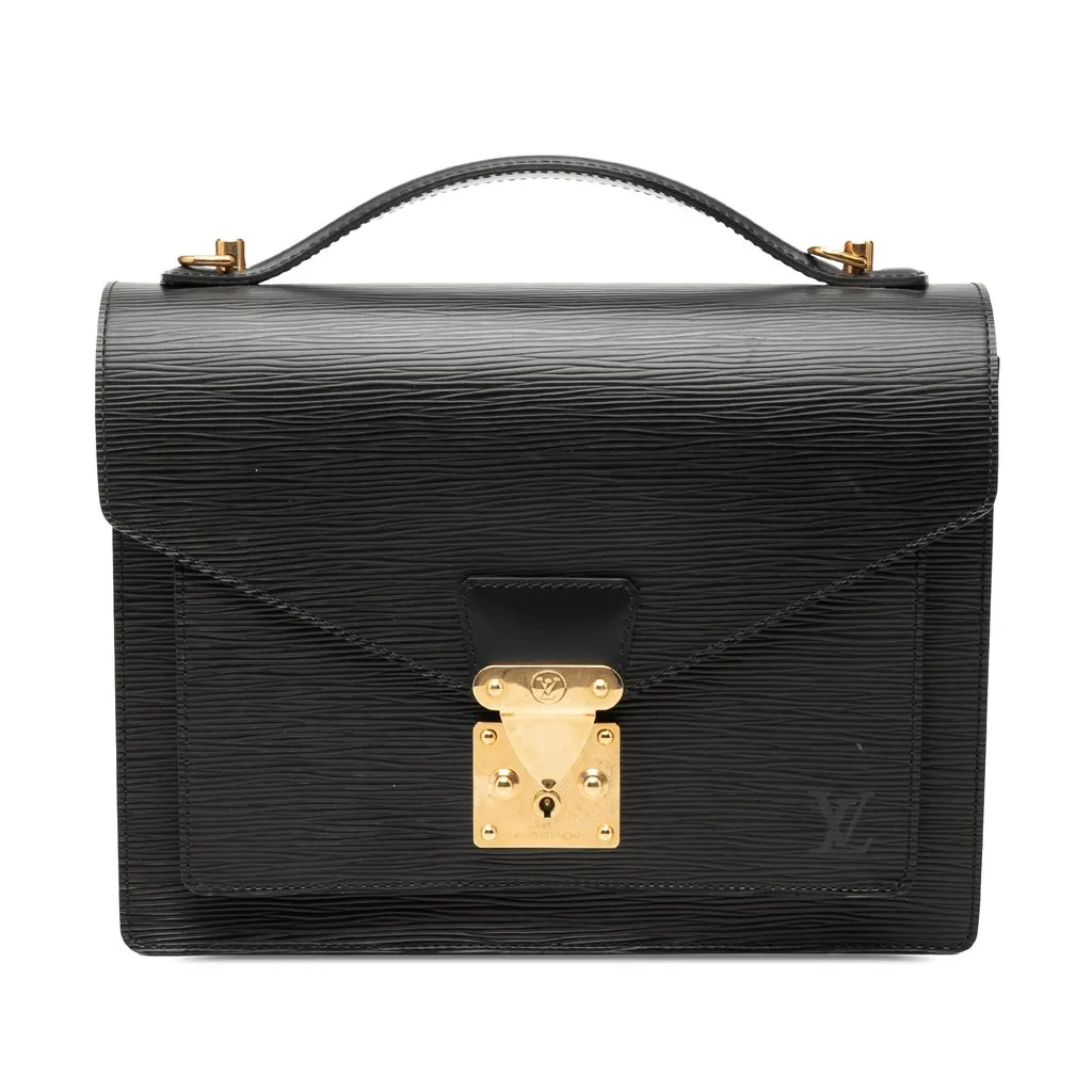Louis Vuitton Epi Monceau 28 Black Leather Very good - Front View