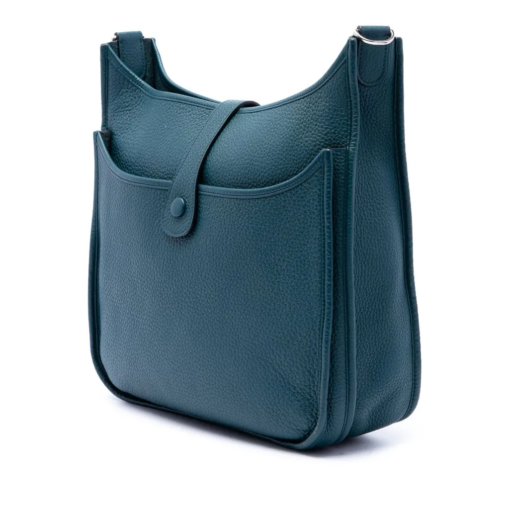Hermès Clemence Evelyne III 29 Blue Leather Very good - Back View
