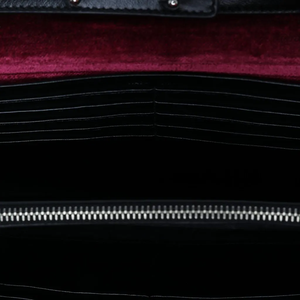 Saint Laurent Velvet Monogram Kate Wallet On Chain Red Velvet Very good - Model View