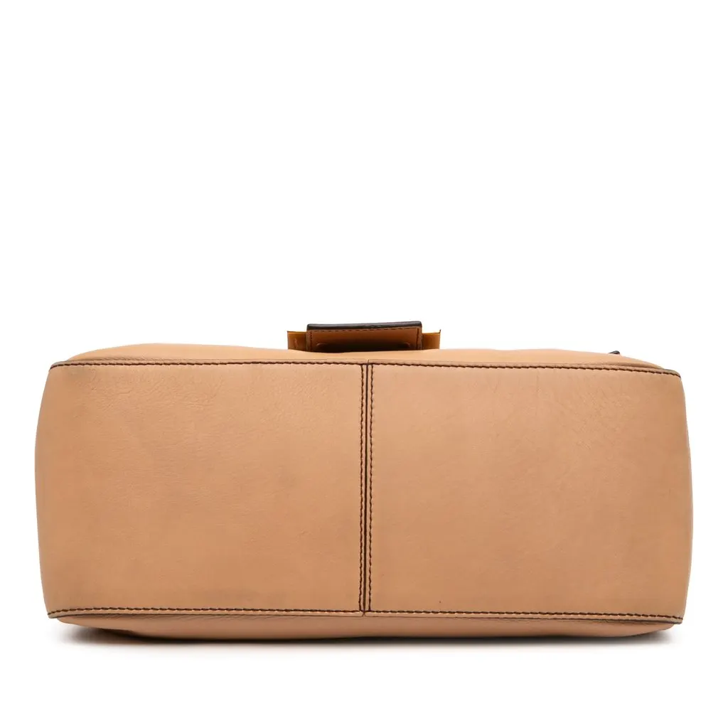 Fendi Large Calfskin Mamma Forever Shoulder Bag Brown Leather Good - Inside View