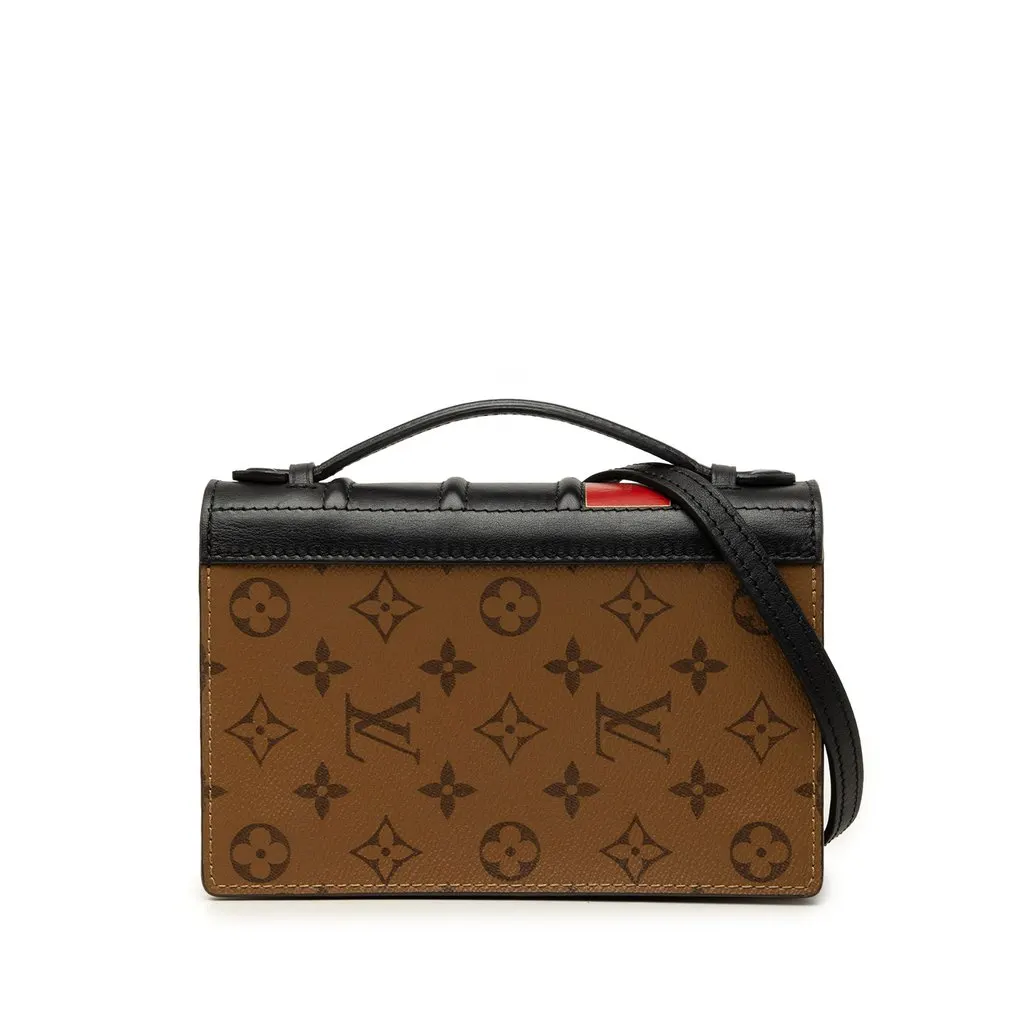 Louis Vuitton Monogram Reverse Book Chain Wallet Brown Canvas Very good - Front View