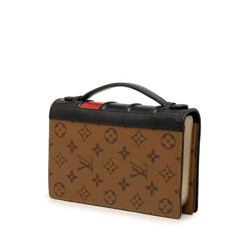 Louis Vuitton Monogram Reverse Book Chain Wallet Brown Canvas Very good - Back View