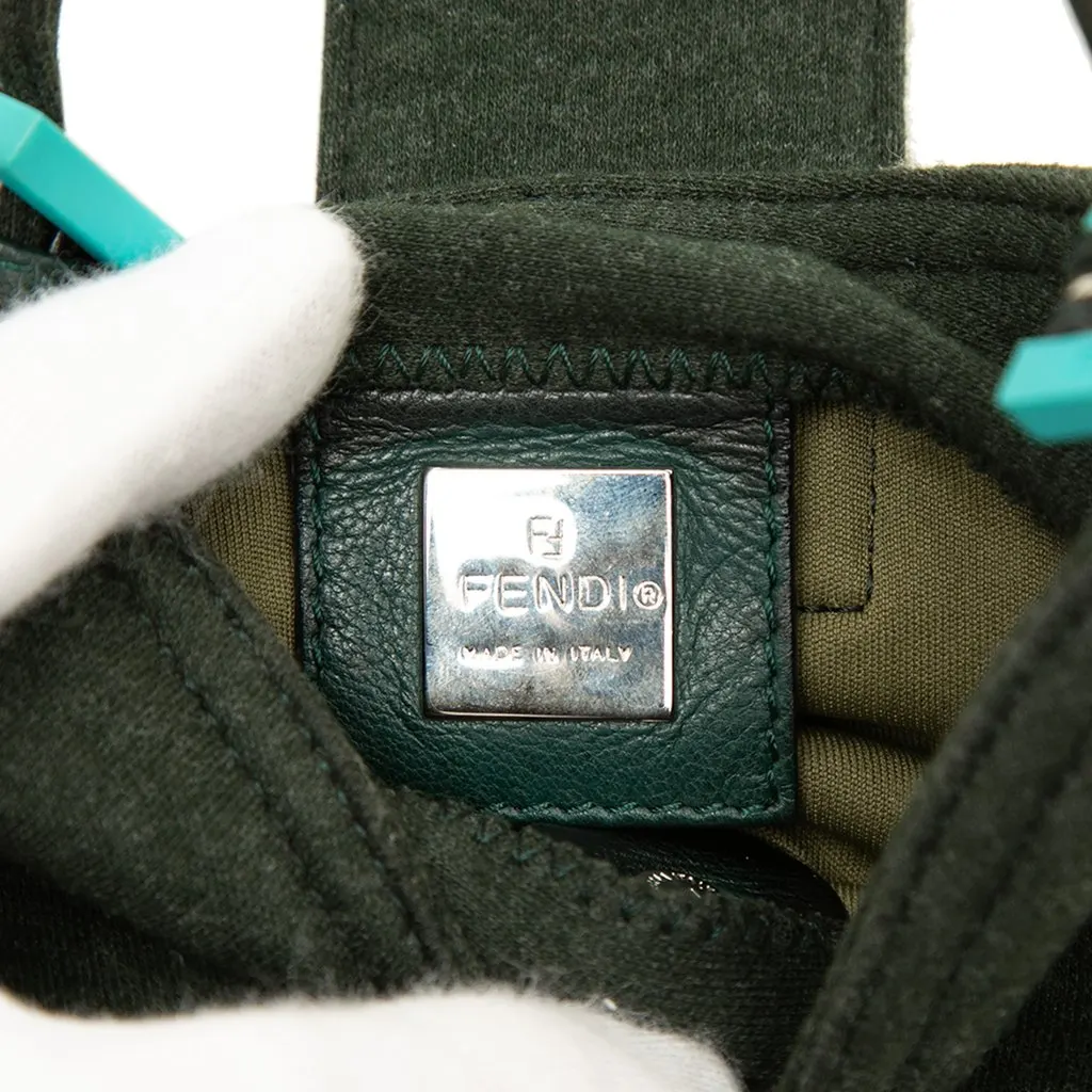 Fendi Mini Wool Croissant Handbag Green Wool Good - Box View