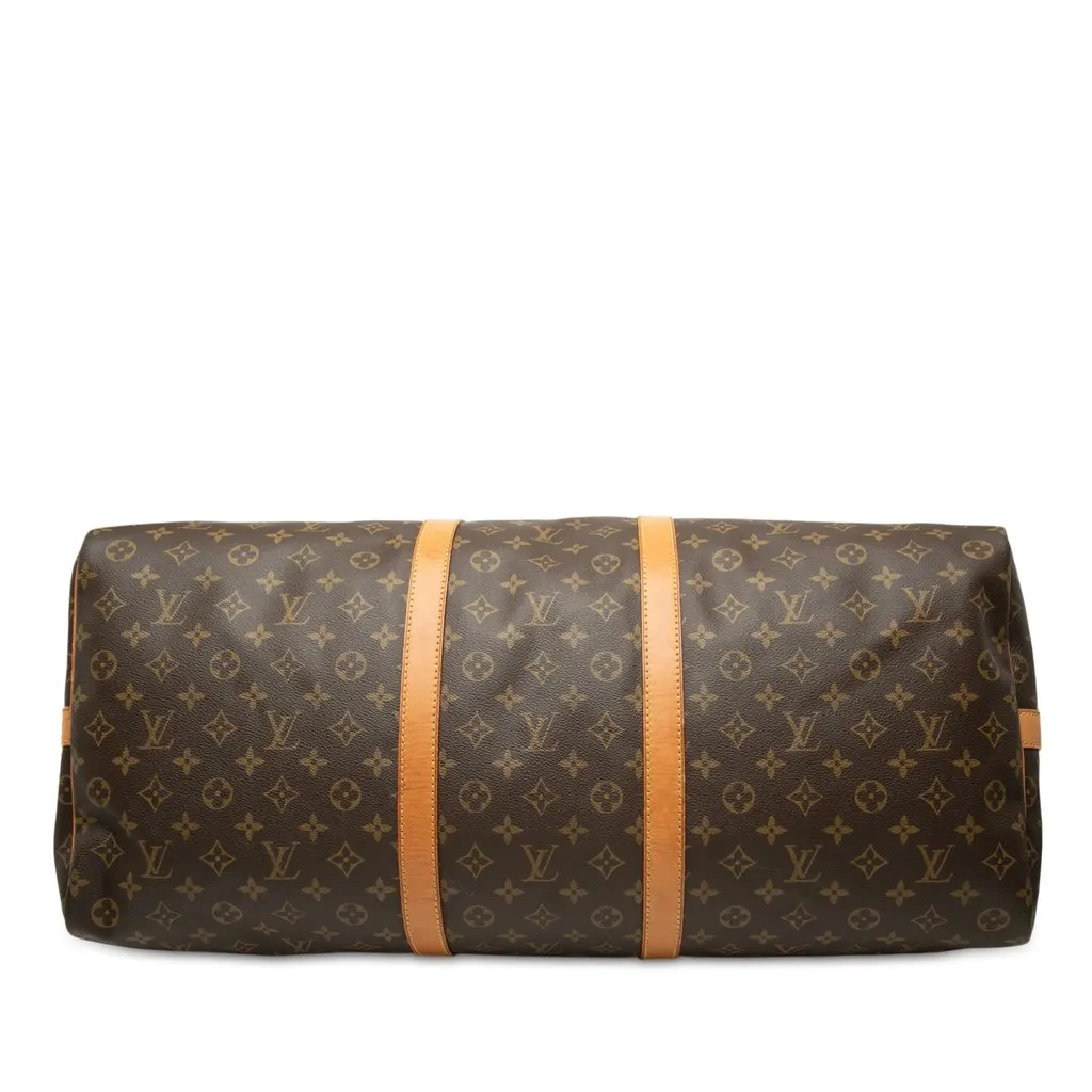 Louis Vuitton Monogram Keepall Bandouliere 60 Brown Canvas Good - Inside View