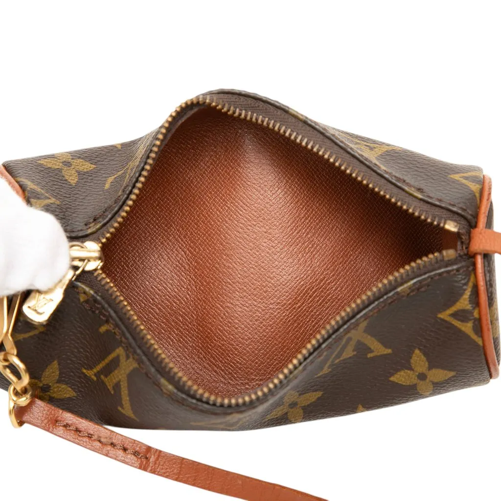 Louis Vuitton Monogram Papillon Pochette Brown Canvas Very good - Model View