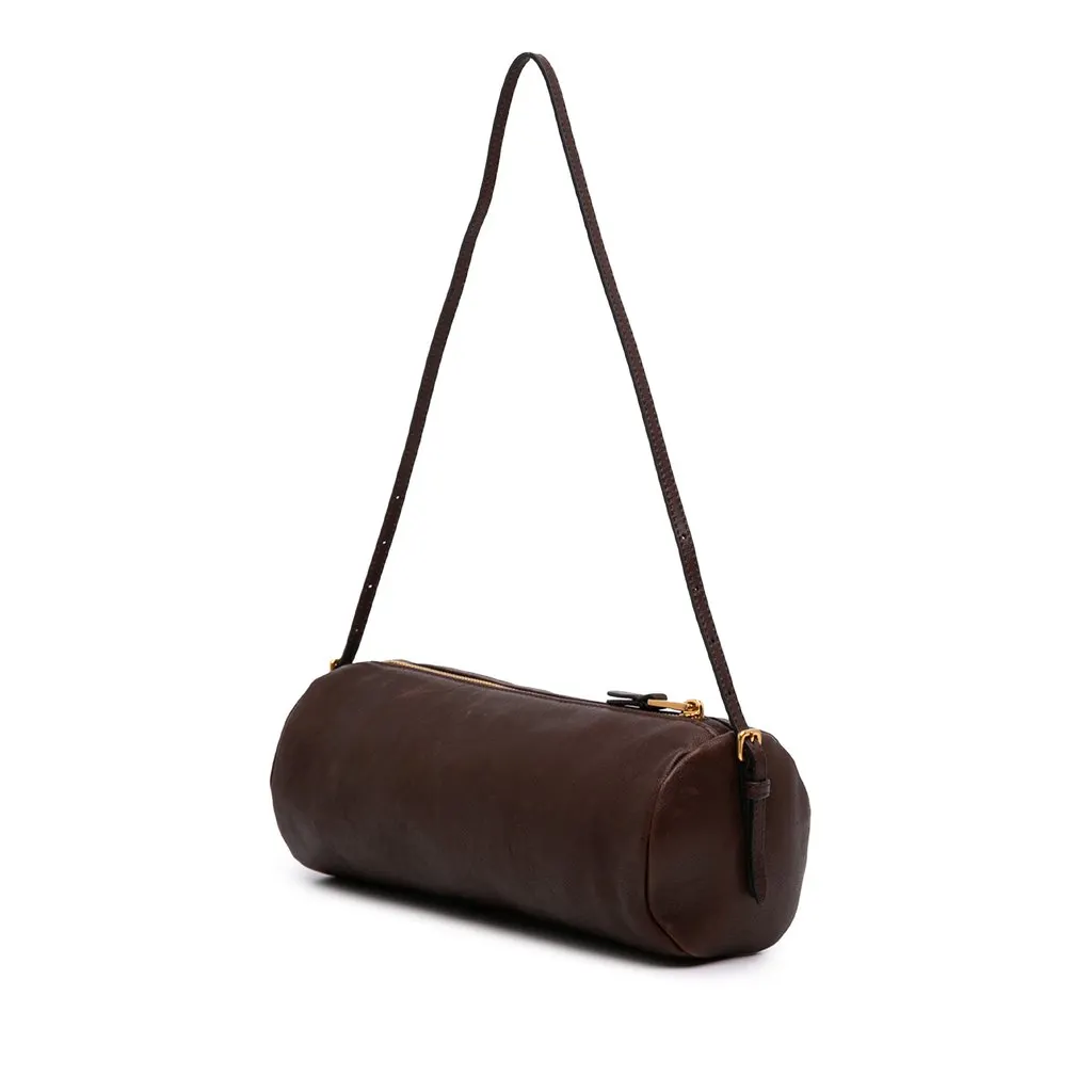 Miu Miu Nappa Aviator Shoulder Bag Brown Leather Very good - Back View
